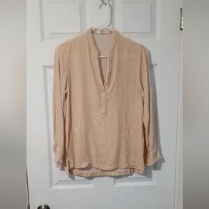 n:PHILANTHROPY Beige V-Neck Blouse